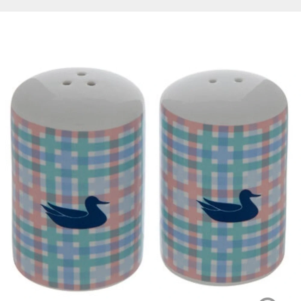 Set Of 2 Plaid Southern Marsh Salt & Pepper Shaker